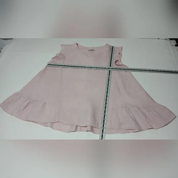 Pink Ruffled Sleeveless Top - Picture 5 of 9